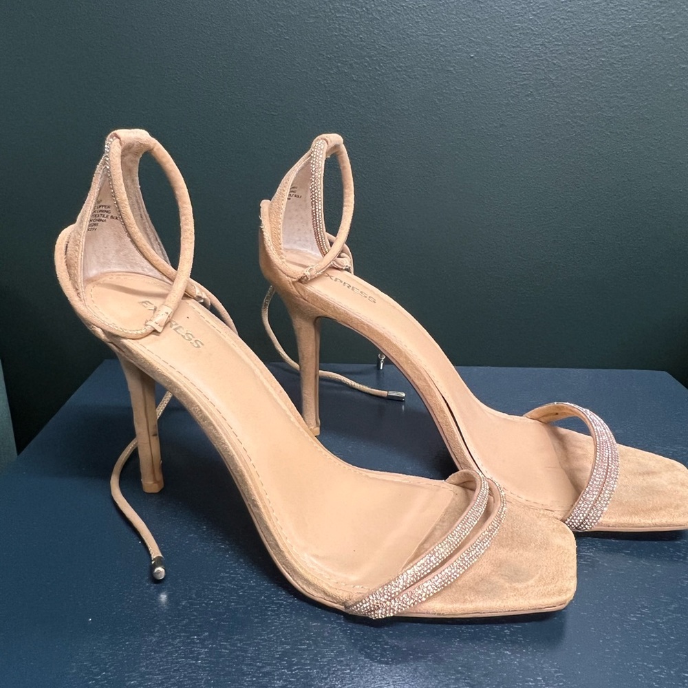 Express Heels with bling detail.